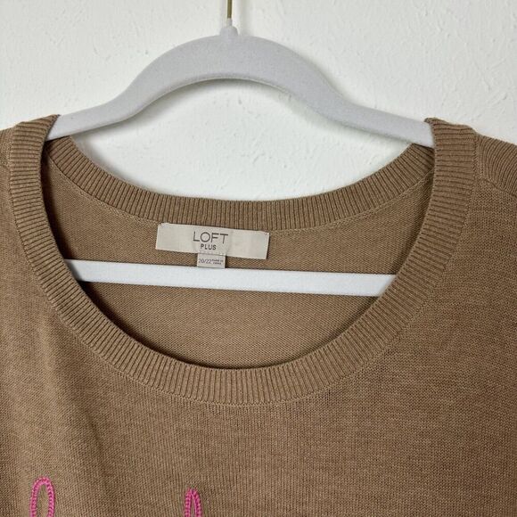 LOFT Womens Sweater L'Automne (Autumn) Long Sleeve Super Soft Plus Size 20/22 - Picture 5 of 5